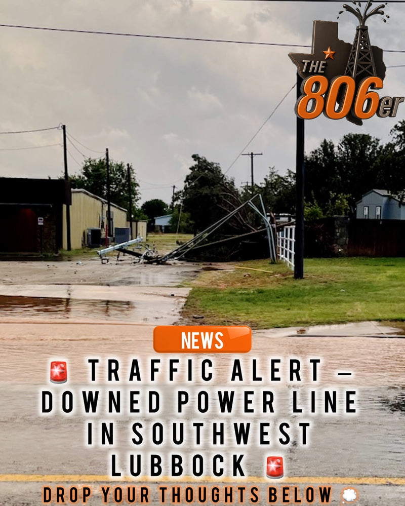 🚨 TRAFFIC ALERT – DOWNED POWER LINE IN SOUTHWEST LUBBOCK 🚨